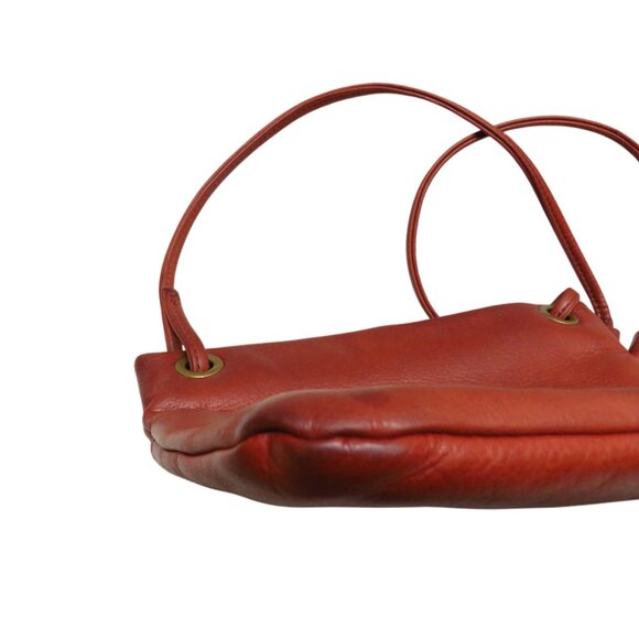 Buttery Soft Leather Bag Brown W/Light Brown Logo Print Lining - Picture 5 of 10